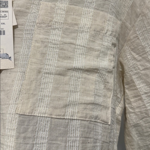 Zara TEXTURED PYJAMA-STYLE BLOUSE - Picture 4 of 8